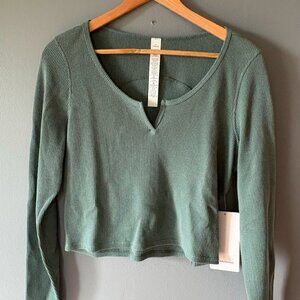 Cotton Blend Henley Long sleeve shirt